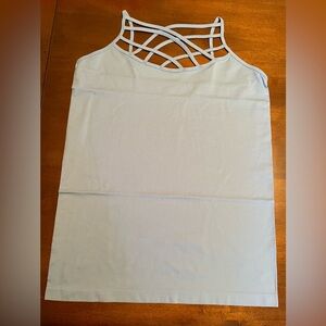 Zenana Women’s  Light Blue  2X/3X  Cris Cross Front  Tank Top NWOT